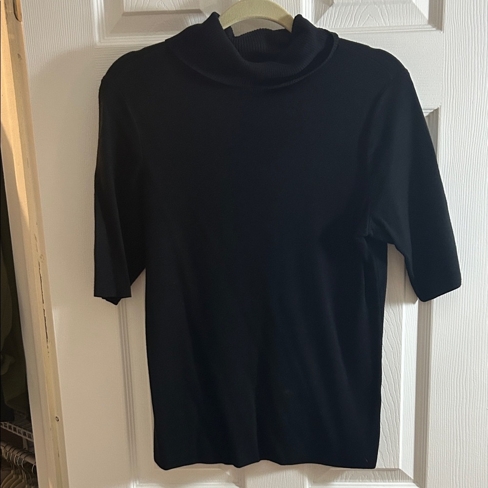 Alfani Black Turtleneck Top